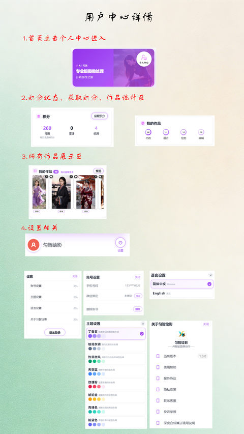 用户中心作品列表操作流程